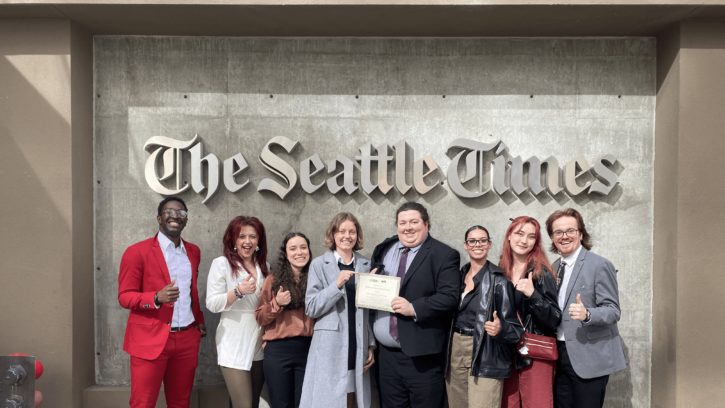 The Mast team at the SPJ conference at The Seattle Times