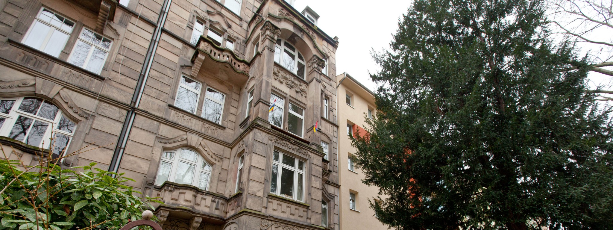 Mainz-Wiesbaden area of Germany on Saturday, Jan. 24, 2015, with Natalie and Pamela Mayer, daughter and wife of Kurt Mayer, a holocaust survivor, who lived here with his family before escaping the Nazi's . (Photo/John Froschauer)