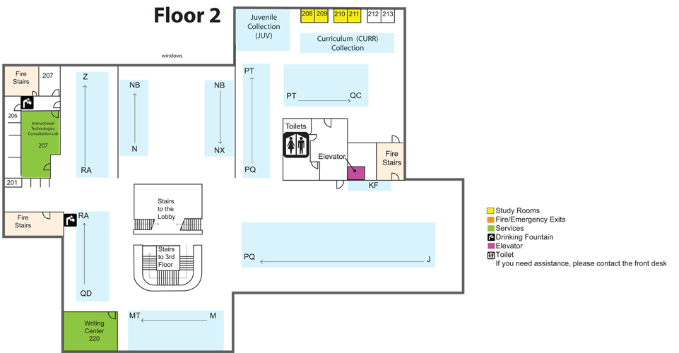 Floor Maps | Library | PLU