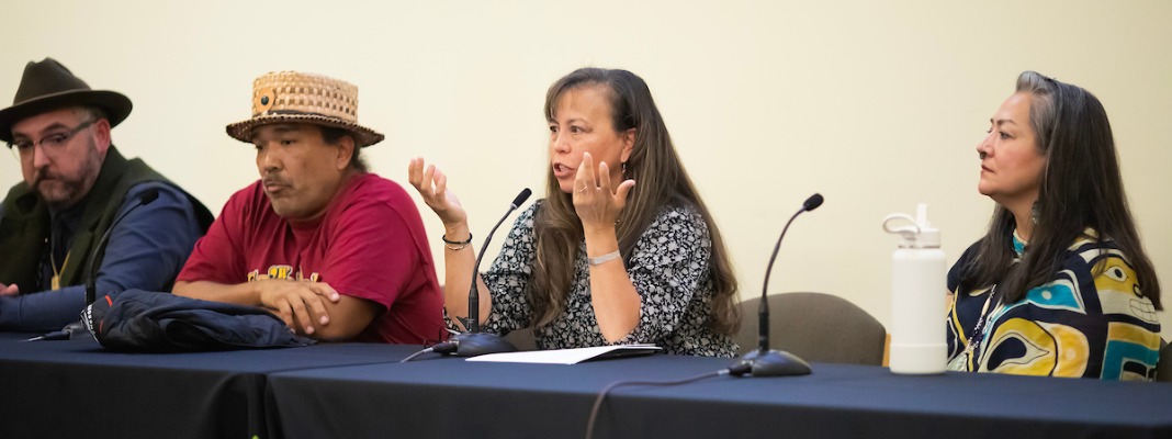 Dr. Amy McFarland speaks during the Lutheran Studies Conference, Thursday, Sept. 26, 2024, at PLU. (PLU Photo / Sy Bean)