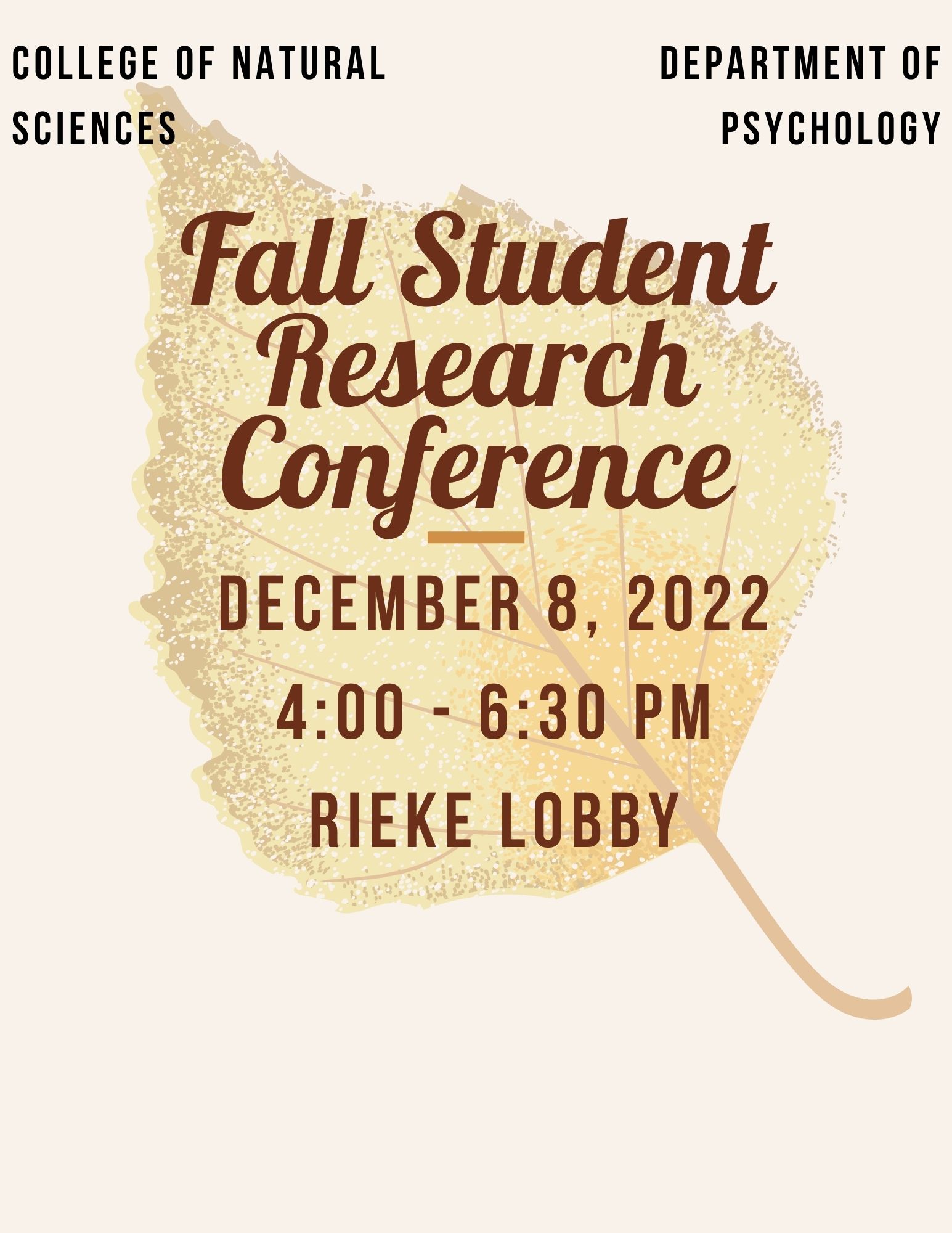 Student Research Conference Fall 2022 Psychology PLU