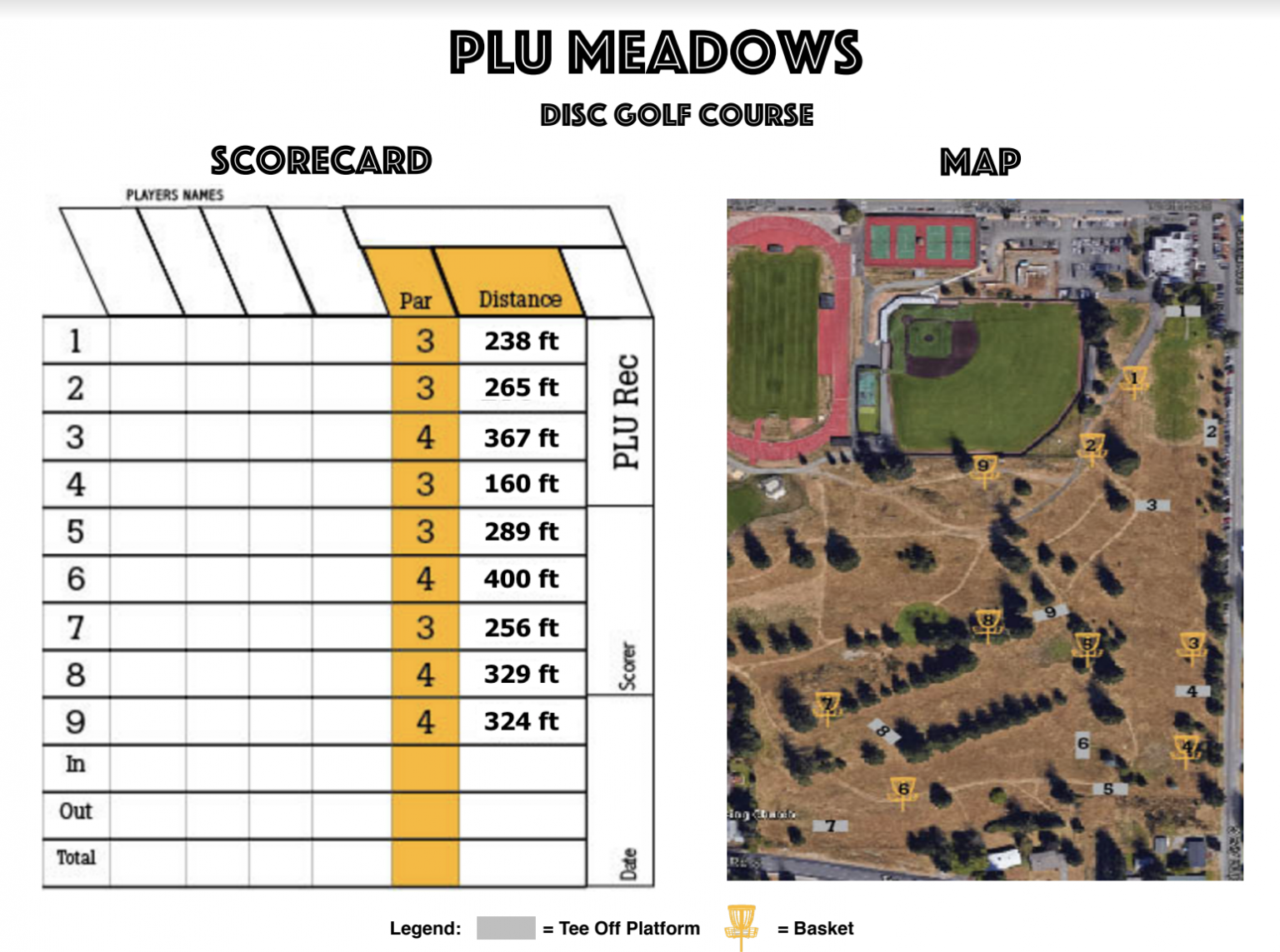 Frisbee Golf Course Rec PLU