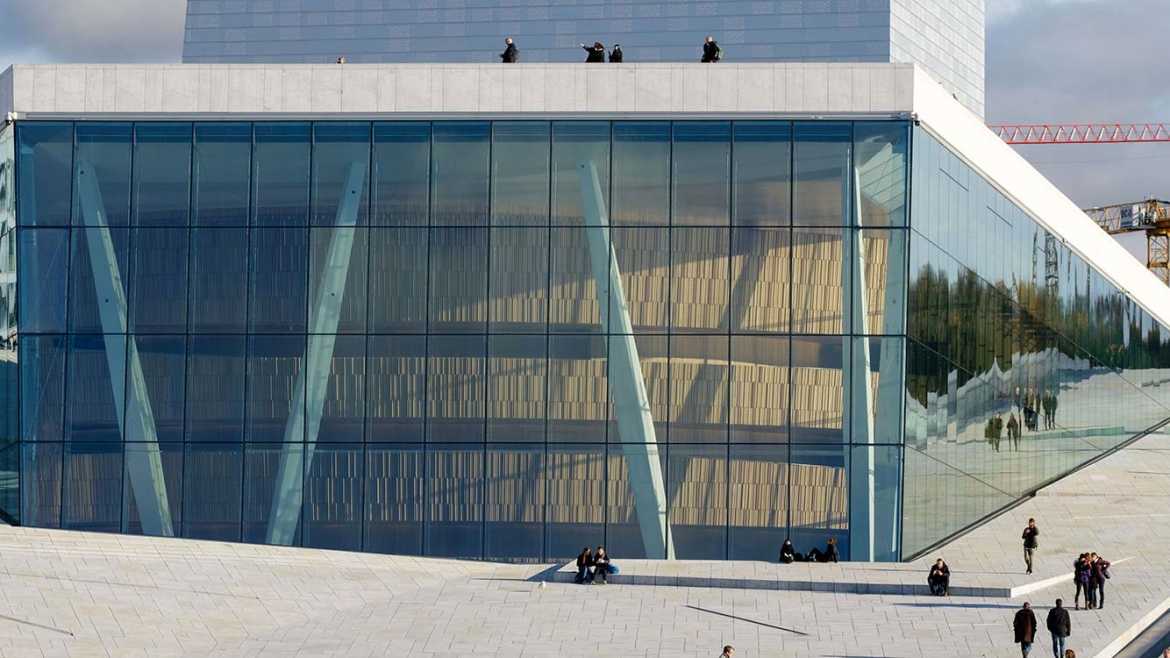 The beautifully designed and built opera house in Norway
